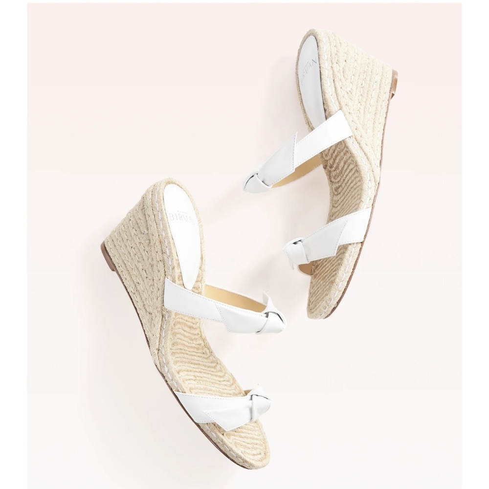 Clarita Braided Demi Wedge Leather